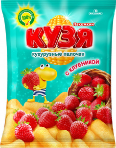 Кукурузные палочки Кузя с малиной 100г 