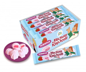 Зефирки Малыш и Карлсон клубника 12 г