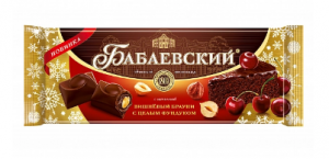 Шоколад Бабаевский с нач Вишневый брауни и целым фундуком 165гр