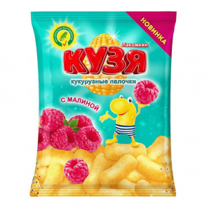 Кукурузные палочки Кузя с малиной 50г