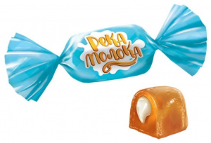 Конфеты с желейным корпусом Река-молока 1кг