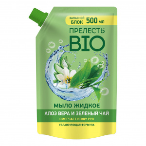 Жидкое мыло Прелесть Био алоэ вера и зеленый чай 500мл