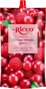 Джем Mr.Ricco десертный Лесный ягоды, 300г Дой-пак