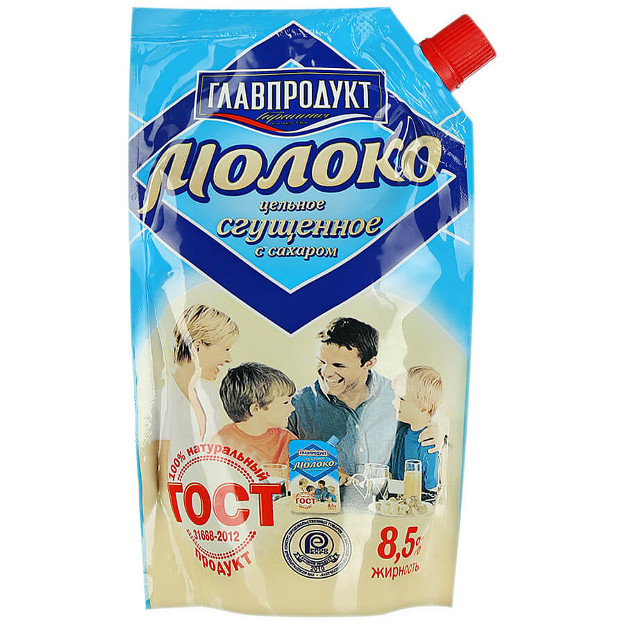 Молоко Главпродукт сгущенное с сахаром ГОСТ, 270г