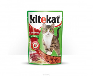 Корм для кошек KiteKat с соусом в ассорт 85г