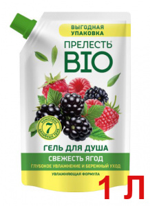 Гель для душа Прелесть био Свежесть ягод 1л