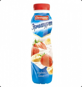 Йогурт питьевой Эрмигурт клубника, банан 1,2% 290г