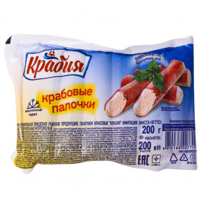 Палочки крабовые Крабия 200г