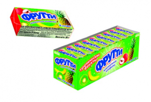 Жевательная конфета Фрутти Тропические фрукты 36г