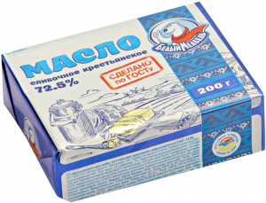 Масло сливочное Волгодонское 72,5% 200г