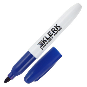 Маркер перманентный пулевидный красный/синий KLERK
