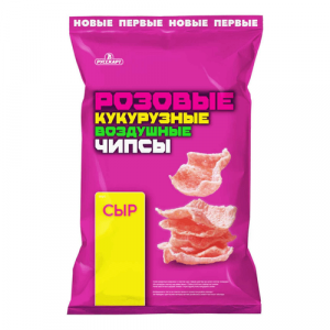 Чипсы кукурузные Розовые с сыром 70гр
