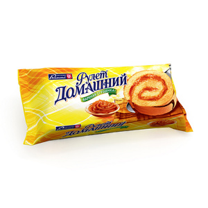Рулет бисквитный Домашний с вареной сгущенкой 150г
