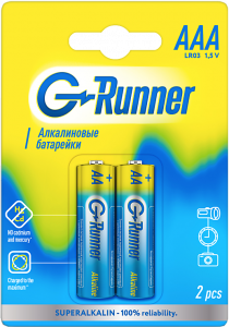 Батарейки АлкалиновыеG-Runner AAA  2шт 