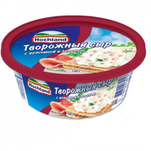 Сыр творожный ветчина и зелень Хохланд 60% 140г