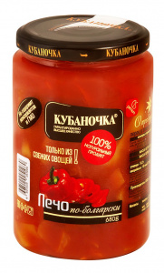 Лечо по-болгарски Кубаночка 680г
