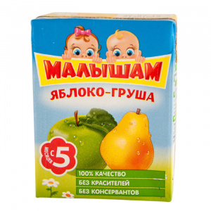 Нектар Малышам Яблоко/Груша неосветленный. 125 г