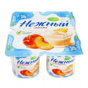 Йогурт Нежный с соком персик 1,2% 100г