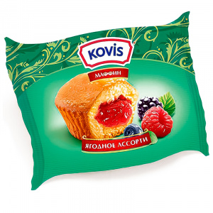 Мини-маффин с начинкой ягодное ассорти Kovis 33,3г 