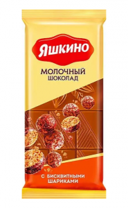 Шоколад Яшкино с биск.шарик 90г