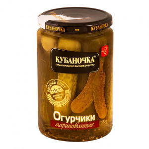 Огурчики маринованные Кубаночка 720г