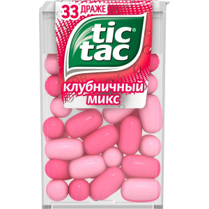 Драже Тик Так клубничный микс 16 г