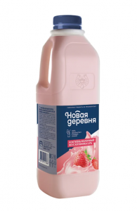 Коктейль молочный Новая деревня клубника 2,5% 1л канистра