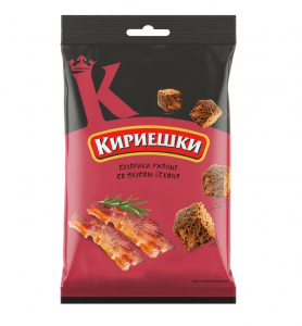 Сухарики ржан. солен. бекон Кириешки, 100 гр.