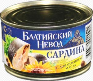 Сардина натуральная с маслом Балтийский невод 240г 