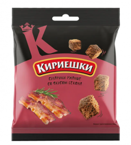 Сухарики Кириешки ржаные бекон, 40 гр.