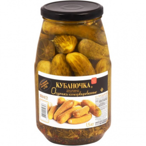 Огурчики консервированные Кубаночка 1,5л