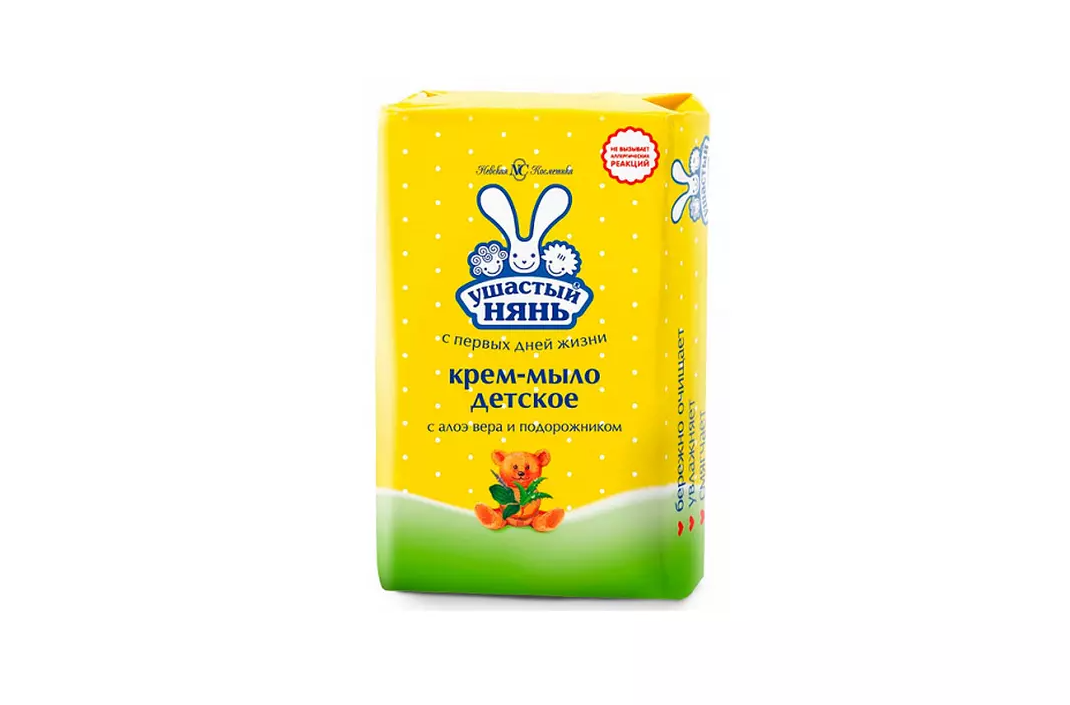 Крем-мыло Ушастый нянь 90г с алоэ-вера и подорожником