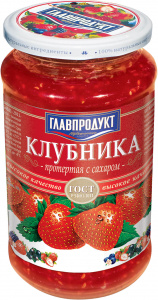 Клубника протертая с сахаром Главпродукт 550г