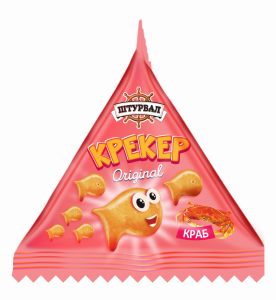 Крекер в форме рыбок со вкусом краба Штурвал 22г