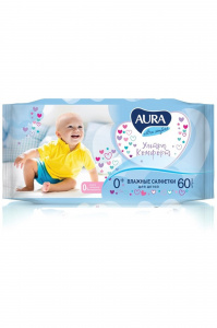 Влажные салфетки Аура ультро комфорт для детей 60шт.