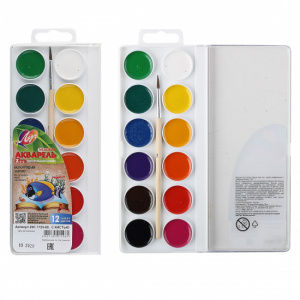 Акварель Луч Zoo 12цветов пластиковая коробка