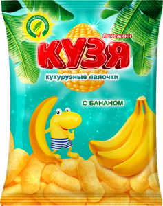 Кукурузные палочки Кузя с бананом 100г 