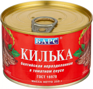Килька в томатном соусе Барс 250г