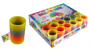 Радуга-Дуга пружинка игрушка с конфетами 2гр