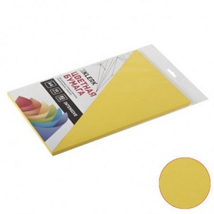 Цветная бумага для печати 20листов желтая KLERK