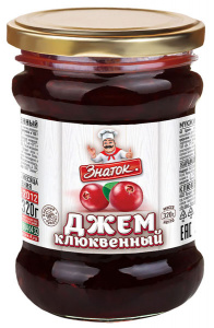 Джем Клюквенный ТМ Знаток 320г