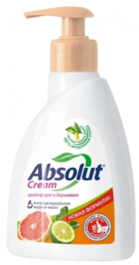 Антибактериальное жидкое крем-мыло "Absolut" cream грейпфрут и бергамот, 250г