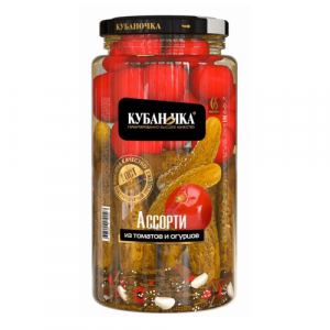 Ассорти из томатов и огурцов Кубаночка 720г