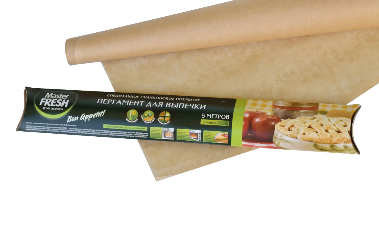 Мастер Фреш пергамент для выпечки силиконизированный 38см