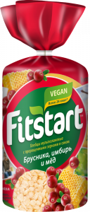 Хлебцы Fitstart мультизлаковые Брусника, Имбирь и Мед 100г