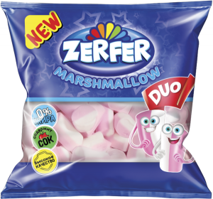 Маршмеллоу Zerfer дуо клубника ваниль банан 90г