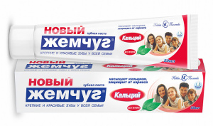 Зубная паста Новый Жемчуг Кальций, 75мл