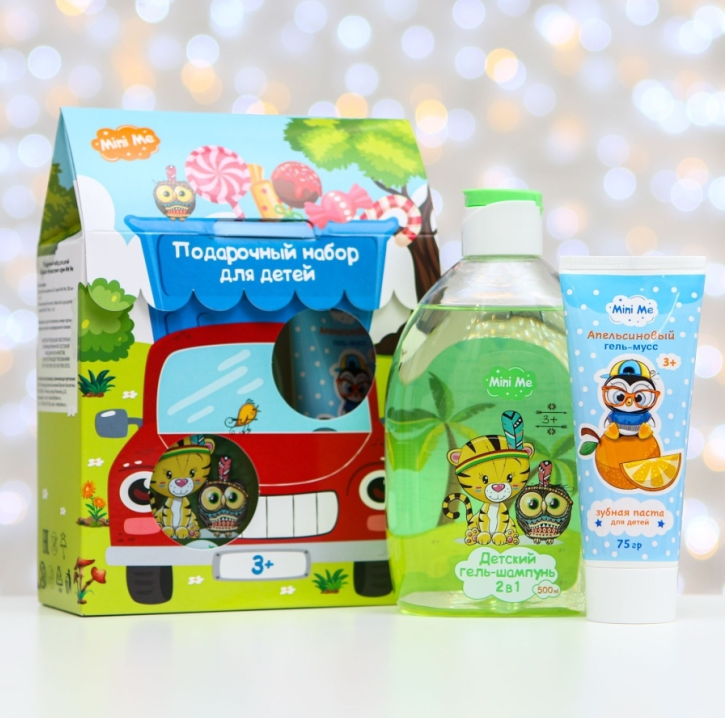 Подарочный набор Mini Me"Сладкое путешествие"(шампунь+зубная паста)детский 1шт