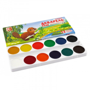 Акварель Луч Zoo 12цветов картонная коробка