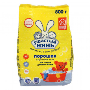 Порошок Ушастый нянь 800г для детского белья 